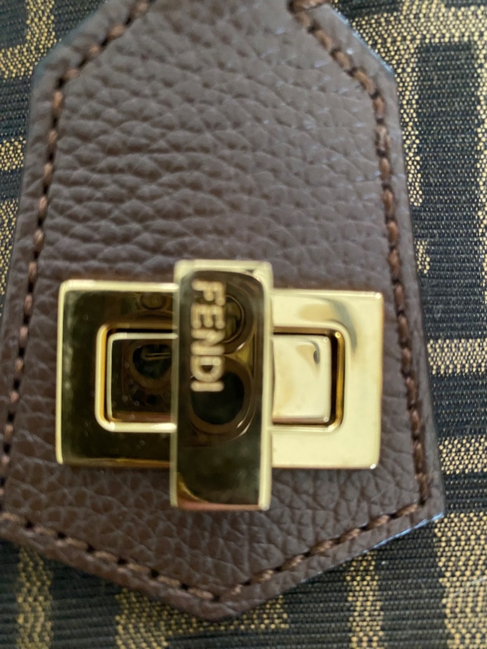 FENDI Canvas XL Hobo/Tote NO SHOULDER STRAP - FOR PARTS OR ADD YOUR OWN STRAP - Picture 2 of 11
